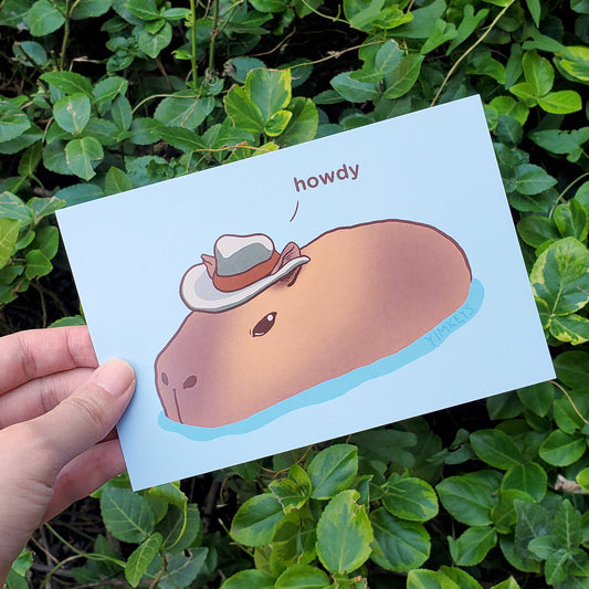 Postcard - Howdy Cowboy Capybara