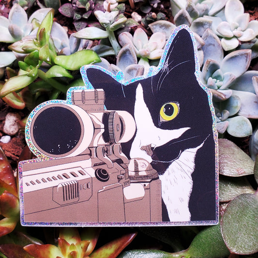 Sticker - Sniper Cat (Holographic)