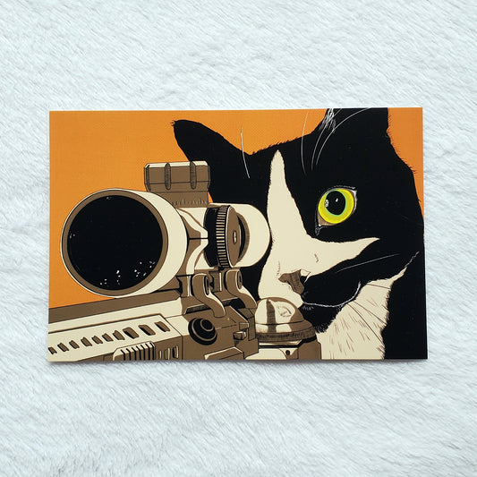 Postcard - Sniper Cat