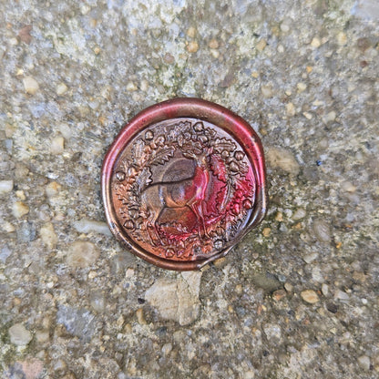 Wax Seal Decoration - Deer Oak Wreath (Surprise Color)