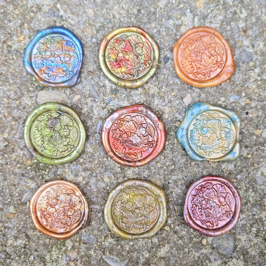 Wax Seal Decoration - Autumn Leaves (Surprise Color)