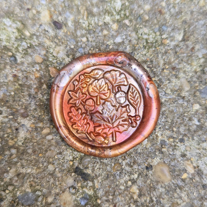 Wax Seal Decoration - Autumn Leaves (Surprise Color)