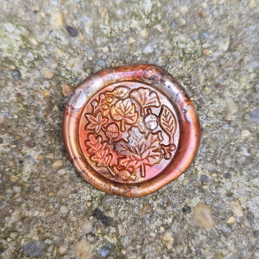 Wax Seal Decoration - Autumn Leaves (Surprise Color)