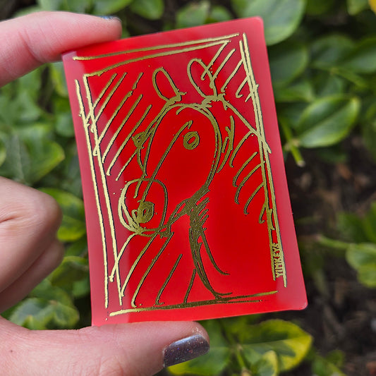 Sticker - Lucky Horse (Gold Foil)