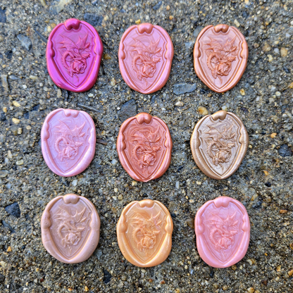 Wax Seal Decoration - Dragon Rose Shield (Surprise Color)