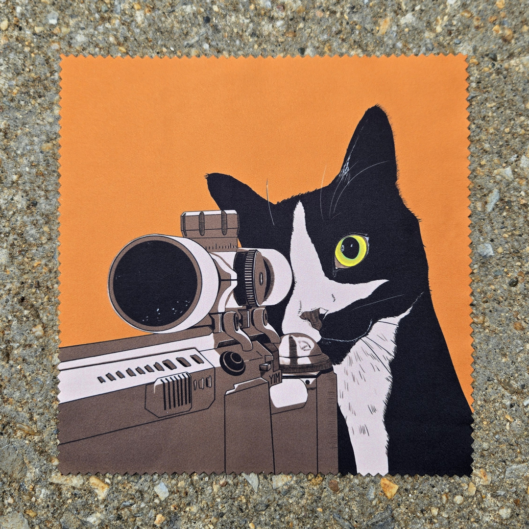 Glasses Cleaning Cloth - Sniper Cat