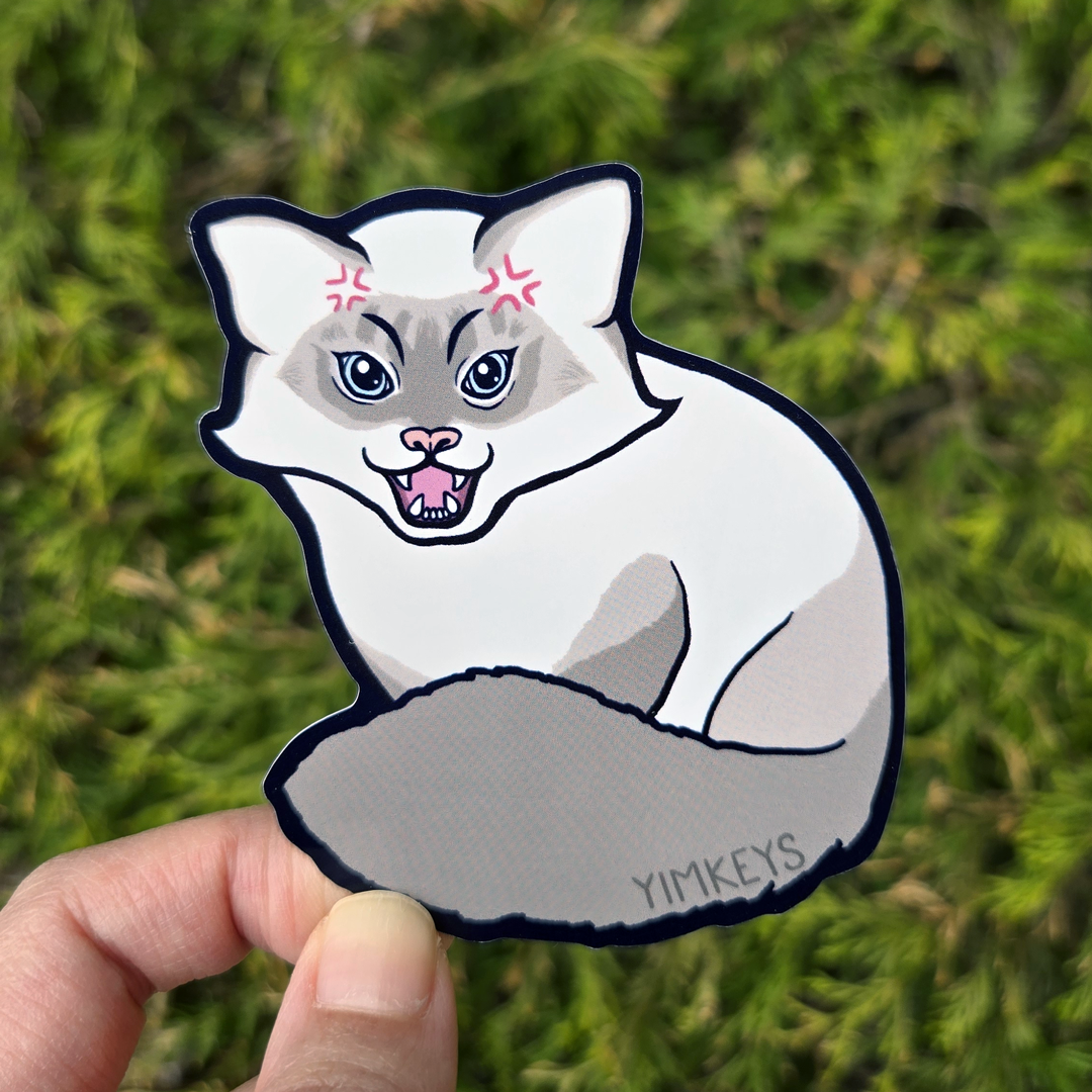 Sticker - Hissy Sasha Cat