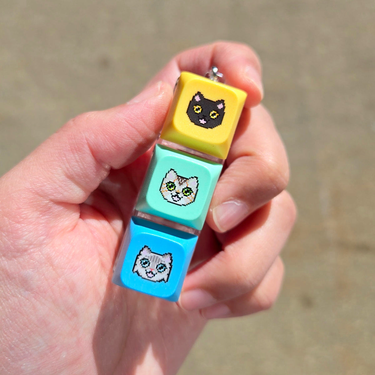 Keycap Keychain - YIMKEYS Pixel Cats