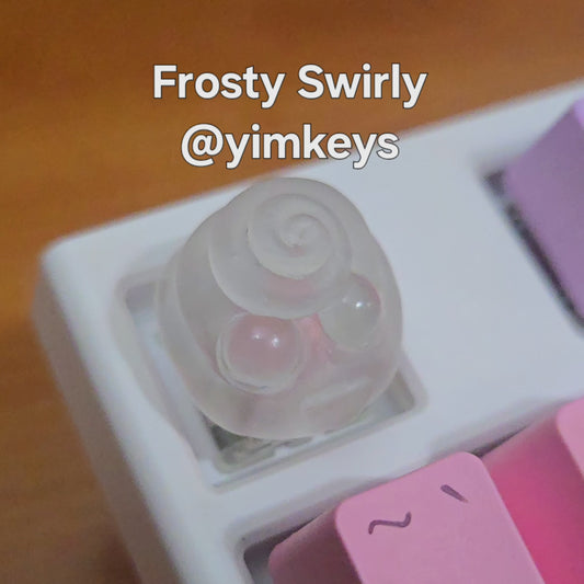 Handmade Keycap - Frosty Swirly