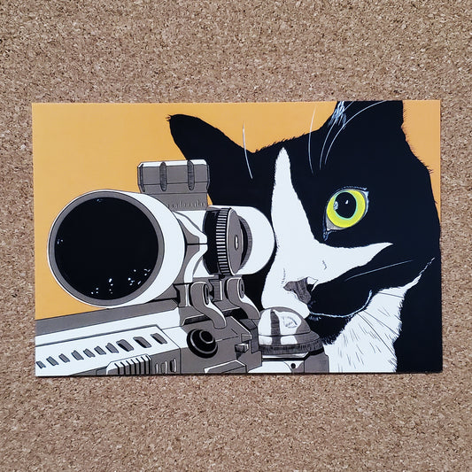 Postcard - Sniper Cat